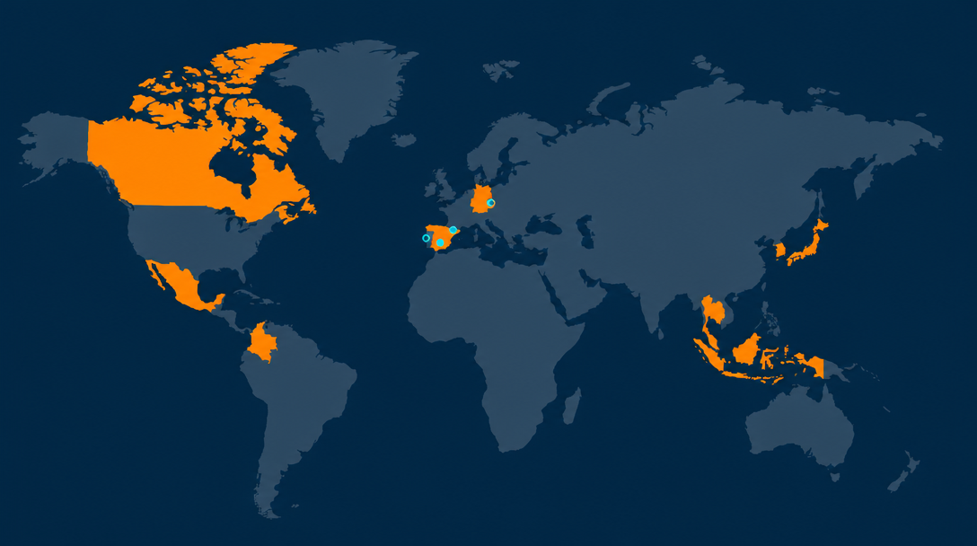 Countries visited and planned